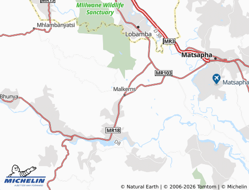 MICHELIN Malkerns map - ViaMichelin