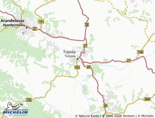 Kaart MICHELIN Topola - ViaMichelin
