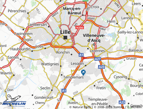 MICHELIN Ronchin map - ViaMichelin