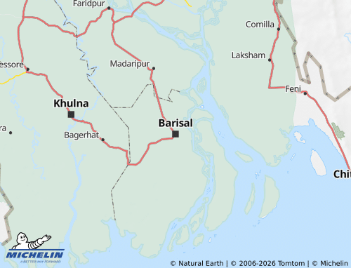 MICHELIN-Landkarte Barishal - ViaMichelin