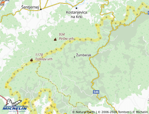 MICHELIN-Landkarte Žumberak - ViaMichelin