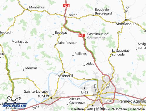 Carte MICHELIN Pailloles - ViaMichelin