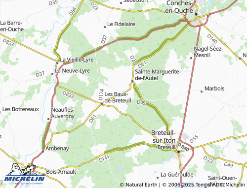 Carte MICHELIN Guernanville - ViaMichelin
