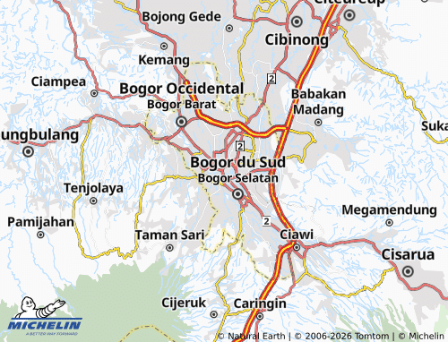 Mapa MICHELIN Cidade de Bogor - ViaMichelin