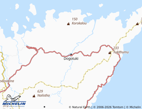 Mapa MICHELIN Dogotuki - ViaMichelin