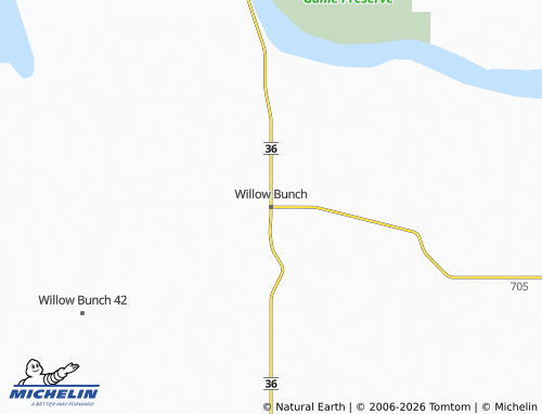 Carte MICHELIN Willow Bunch - ViaMichelin