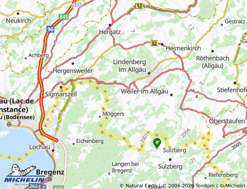 MICHELIN Scheidegg map - ViaMichelin