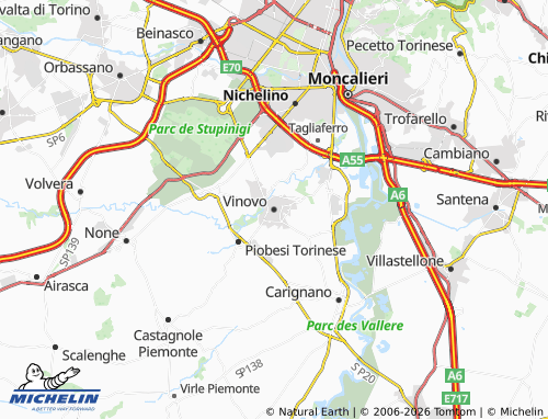 Mapa MICHELIN Vinovo - ViaMichelin