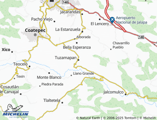 MICHELIN Tuzamapan map - ViaMichelin