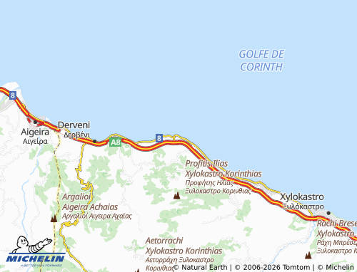 MICHELIN Lykoporia map - ViaMichelin