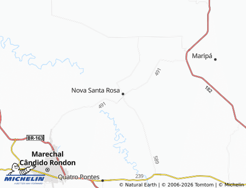 MICHELIN Nova Santa Rosa map - ViaMichelin