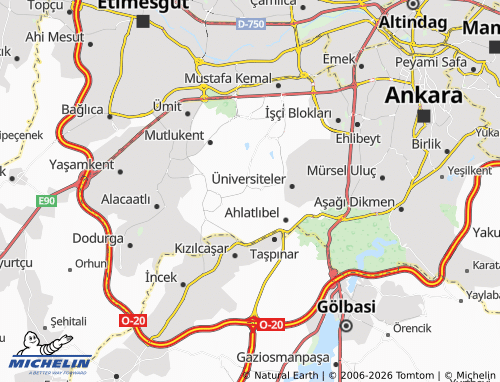 MICHELIN Beytepe map - ViaMichelin