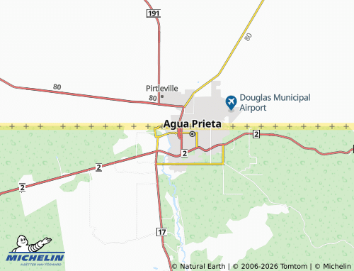MICHELIN Agua Prieta Centro map - ViaMichelin
