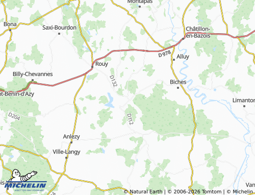 MICHELIN Tintury map - ViaMichelin