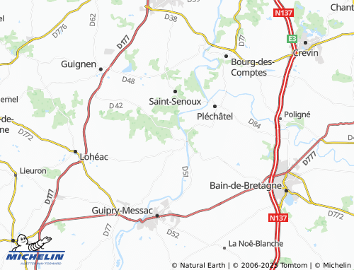 MICHELIN Saint-Malo-de-Phily map - ViaMichelin
