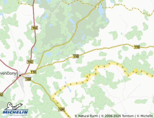 MICHELIN Petriškės map - ViaMichelin