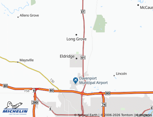 Mapa MICHELIN Eldridge - ViaMichelin