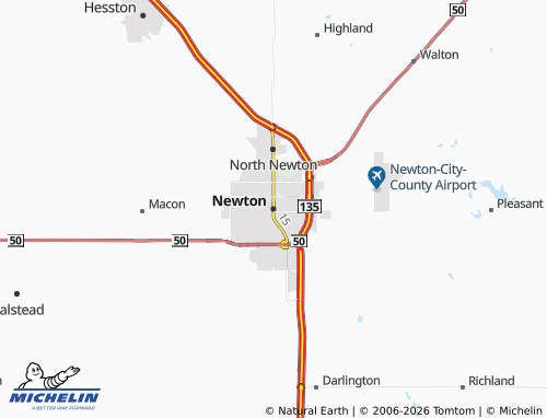 Carte MICHELIN Newton - ViaMichelin