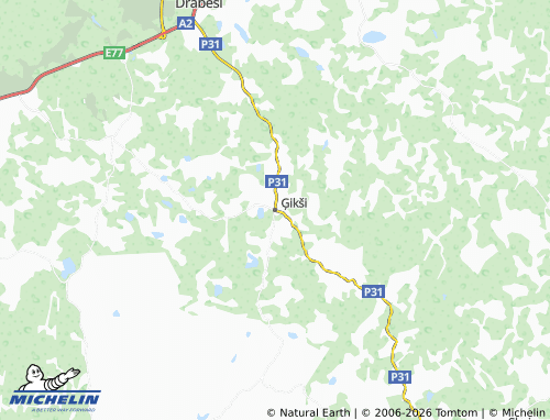 Mapa MICHELIN Ģikši - ViaMichelin