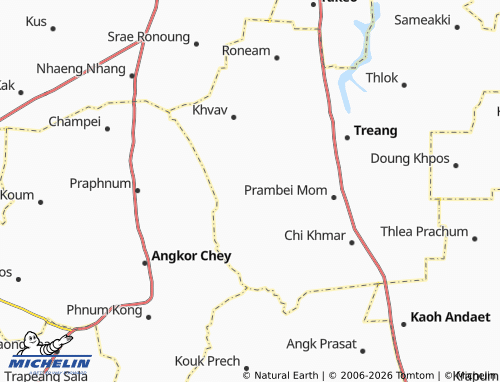 MICHELIN Angk Kaev map - ViaMichelin