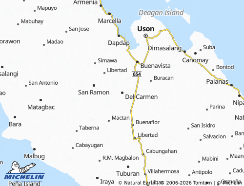 MICHELIN Del Carmen map - ViaMichelin