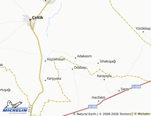 MICHELIN Adakasım map - ViaMichelin