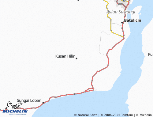 MICHELIN Kusan Hilir map - ViaMichelin
