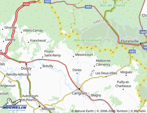 Mapa MICHELIN Messincourt - ViaMichelin
