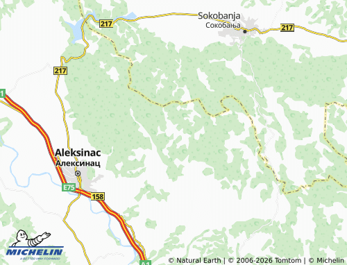 Mapa MICHELIN Crna Bara - ViaMichelin