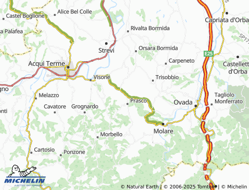 MICHELIN Stazione Prasco-Cremolino map - ViaMichelin