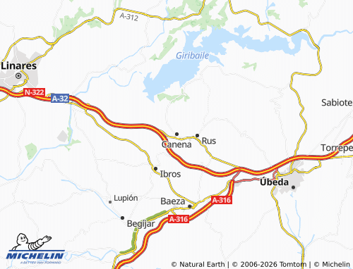 Mappa MICHELIN Canena - ViaMichelin