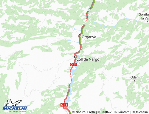 Carte MICHELIN Coll de Nargó - ViaMichelin