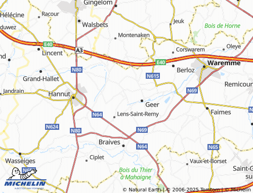 MICHELIN Abolens map - ViaMichelin