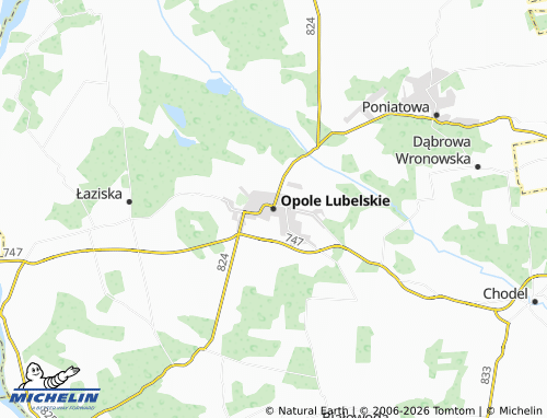 MICHELIN Opole Lubelskie map - ViaMichelin