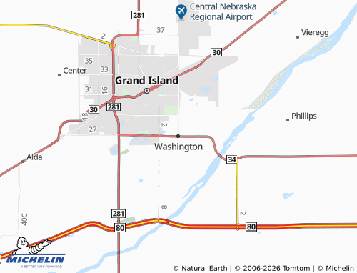 Kaart MICHELIN Washington - ViaMichelin