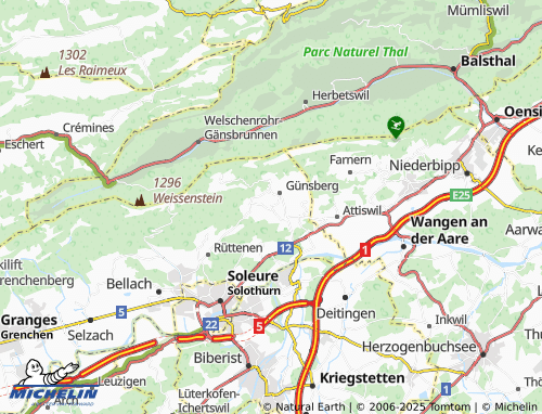 MICHELIN-Landkarte Niederwil (Solothurn) - ViaMichelin