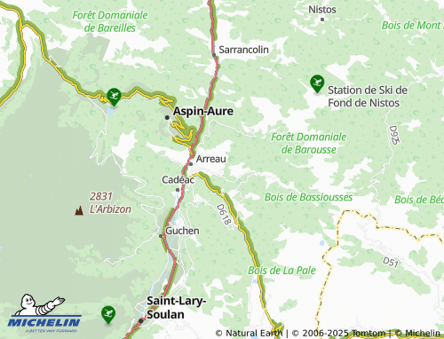 MICHELIN Jézeau map - ViaMichelin