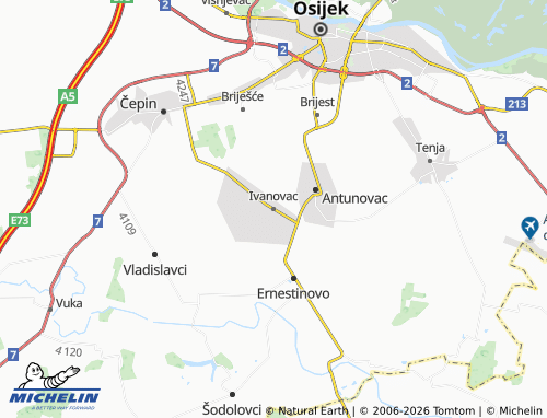 Carte MICHELIN Ivanovac - ViaMichelin