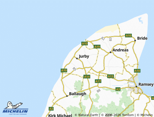 Carte MICHELIN Jurby - ViaMichelin