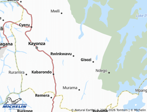MICHELIN-Landkarte Rwinkwavu - ViaMichelin