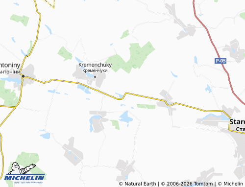 MICHELIN Malyi Cherniatyn map - ViaMichelin