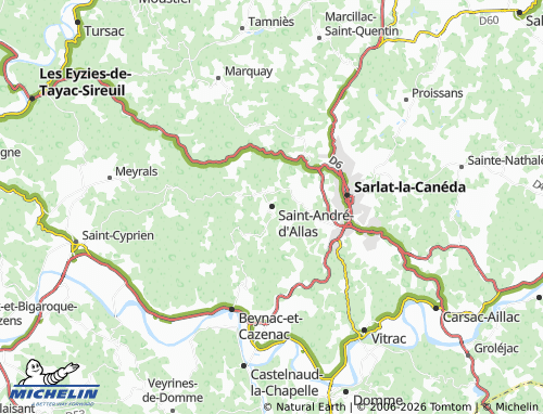 MICHELIN Saint-André-d'Allas map - ViaMichelin