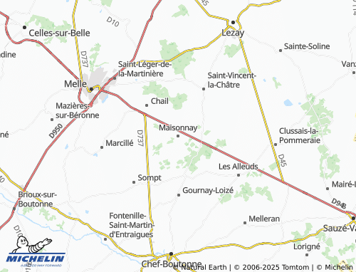 MICHELIN Maisonnay map - ViaMichelin