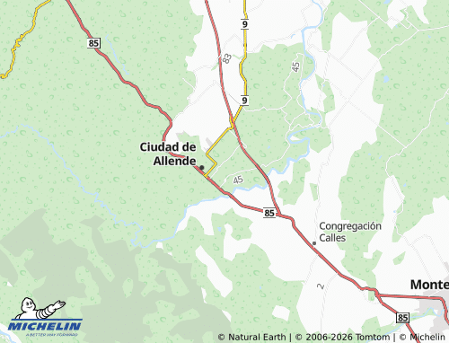 MICHELIN-Landkarte Colinas de Allende - ViaMichelin