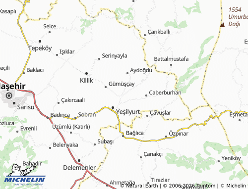 MICHELIN Caberkamara map - ViaMichelin