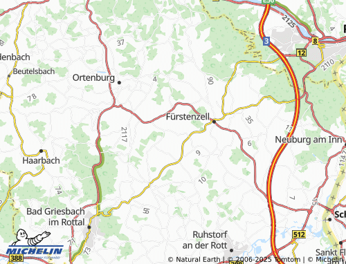 MICHELIN-Landkarte Ausham - ViaMichelin