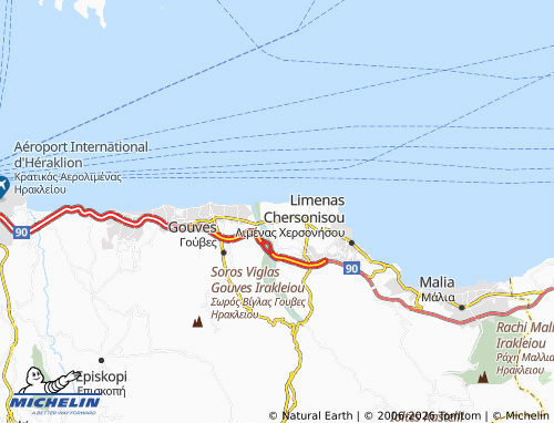Mapa MICHELIN Analipsi - ViaMichelin