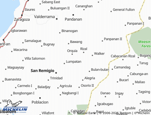 MICHELIN Sumaray map - ViaMichelin
