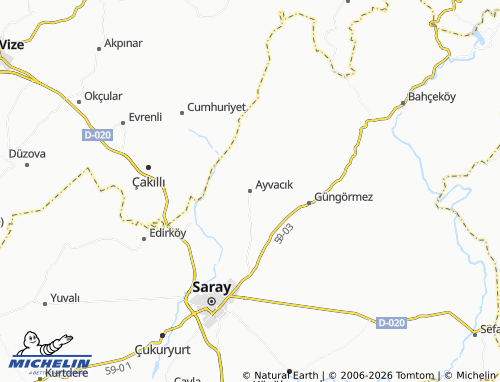 MICHELIN Ayvacık map - ViaMichelin