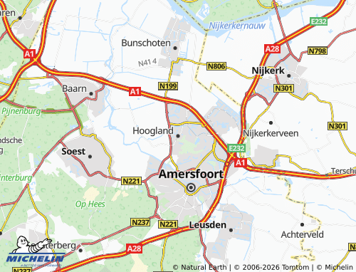 Carte MICHELIN Hoogland - ViaMichelin